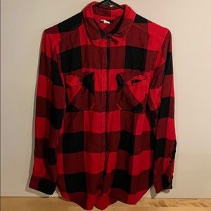 Red and Black Checker Flannel